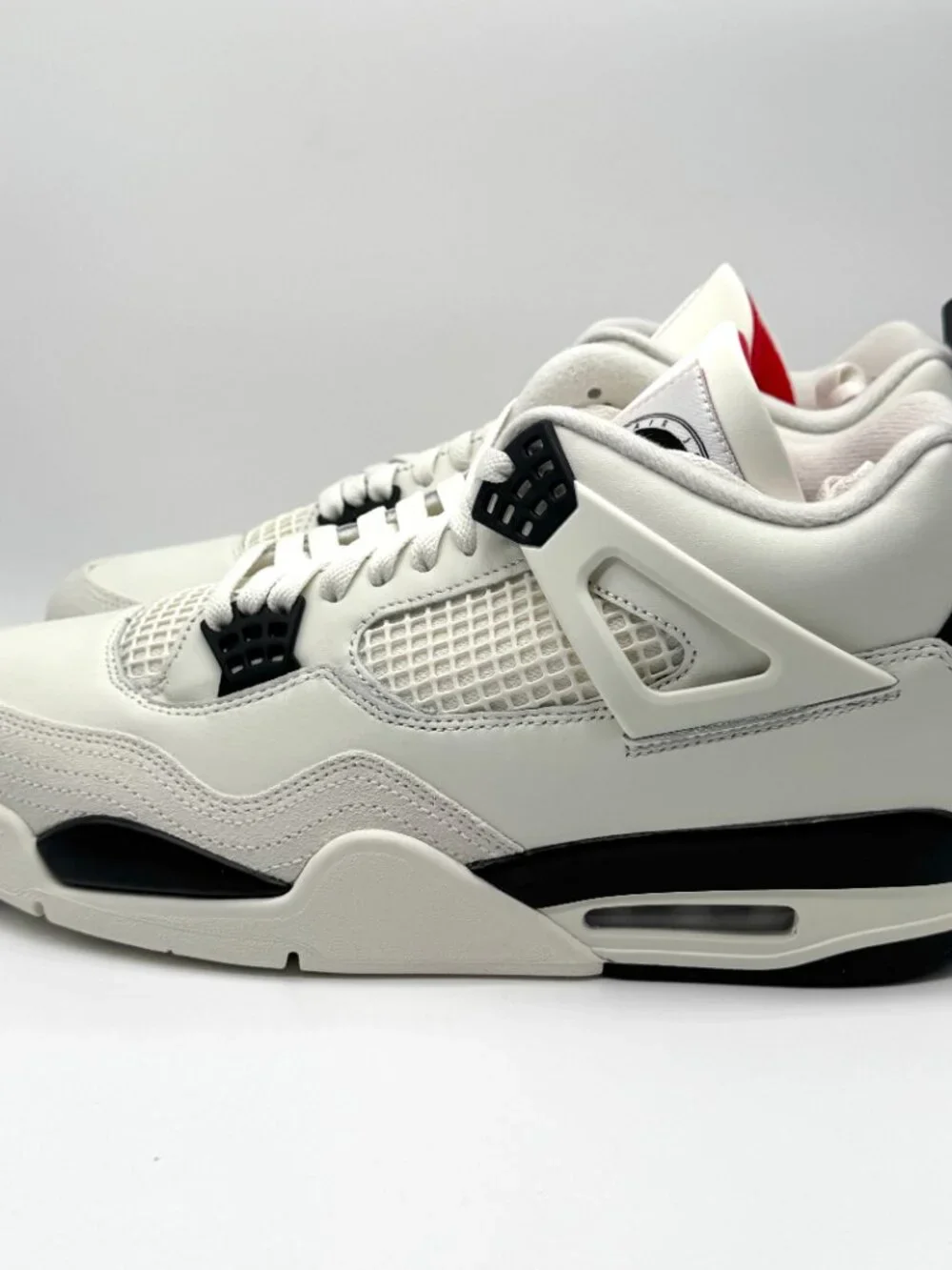 Air Jordan Retro 4 Flight Club Mens Sail Black Shoes Sz 12 New IM4002-100 Nike